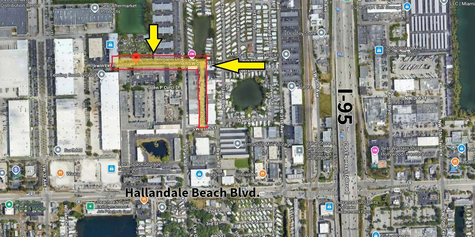 25 St Stormwater Map with Park Lane