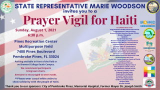 Prayer Vigil for Haiti - State Representative Marie Woodson